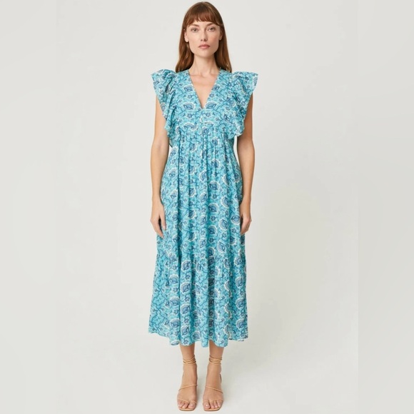 Rhode Tasha Dress aqua Lotus Mini - Picture 2 of 4